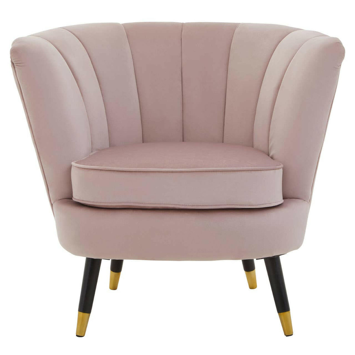 Loretta Dusky Pink Velvet Accent Chair.