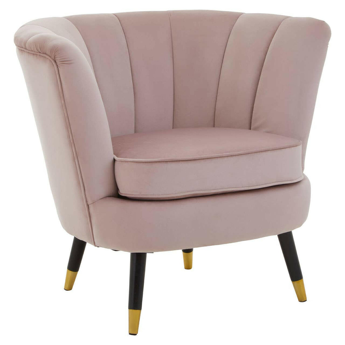 Loretta Dusky Pink Velvet Accent Chair.
