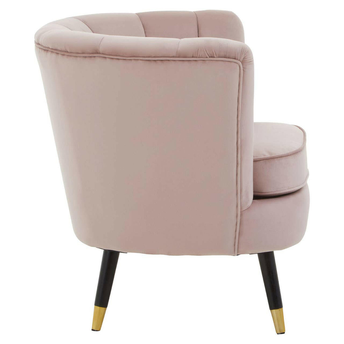 Loretta Dusky Pink Velvet Accent Chair.
