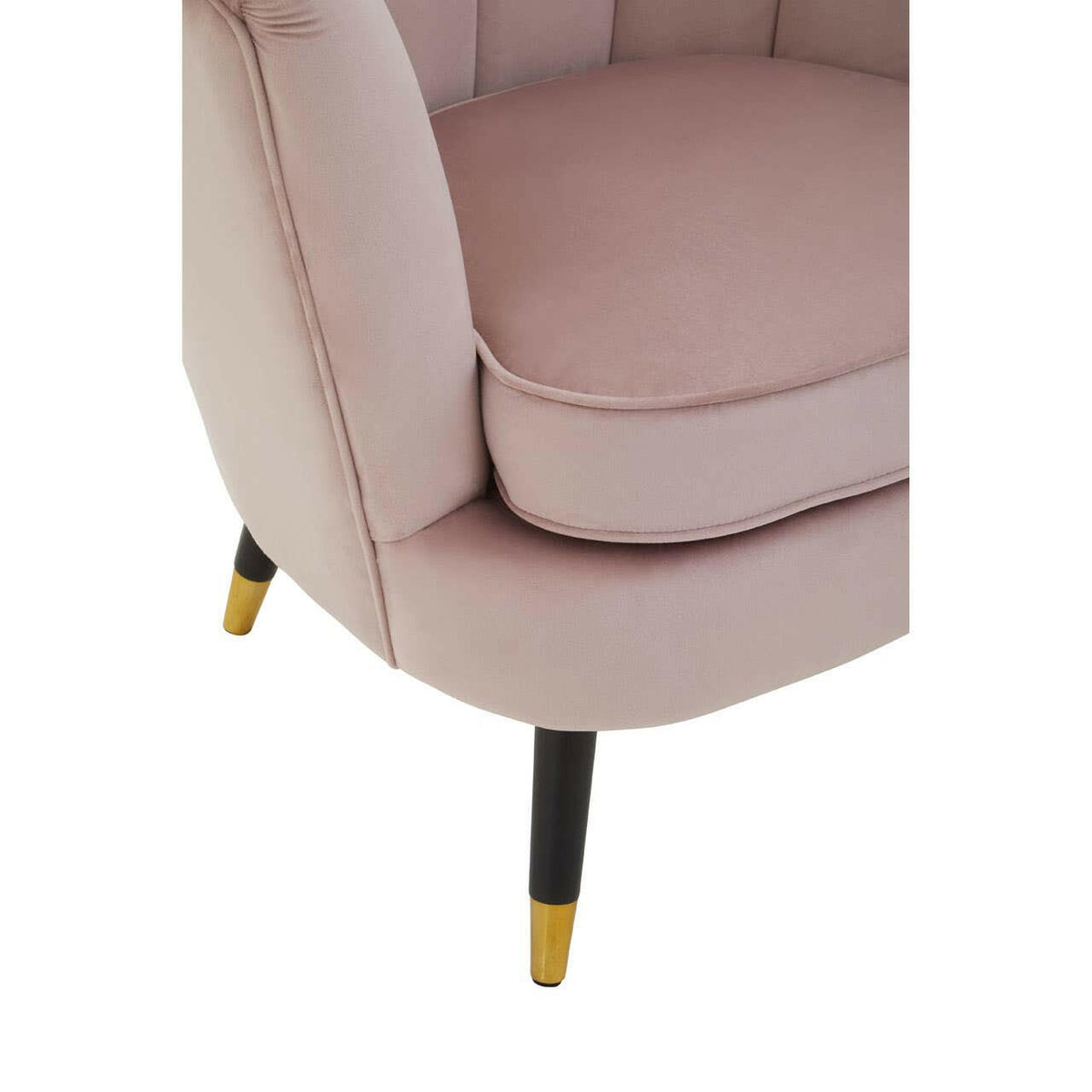 Loretta Dusky Pink Velvet Accent Chair.