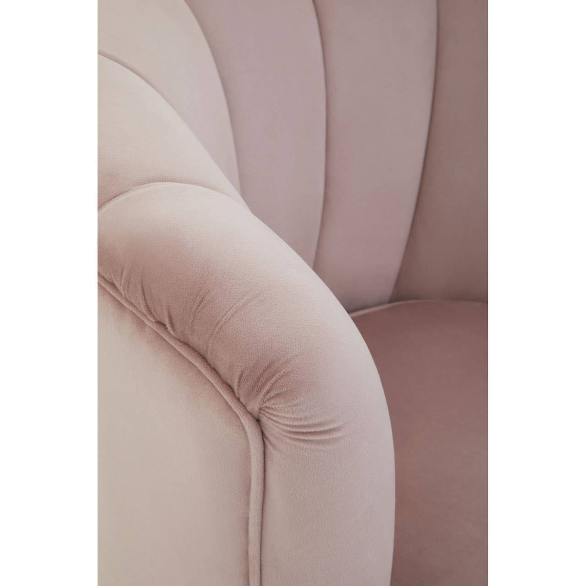 Loretta Dusky Pink Velvet Accent Chair.