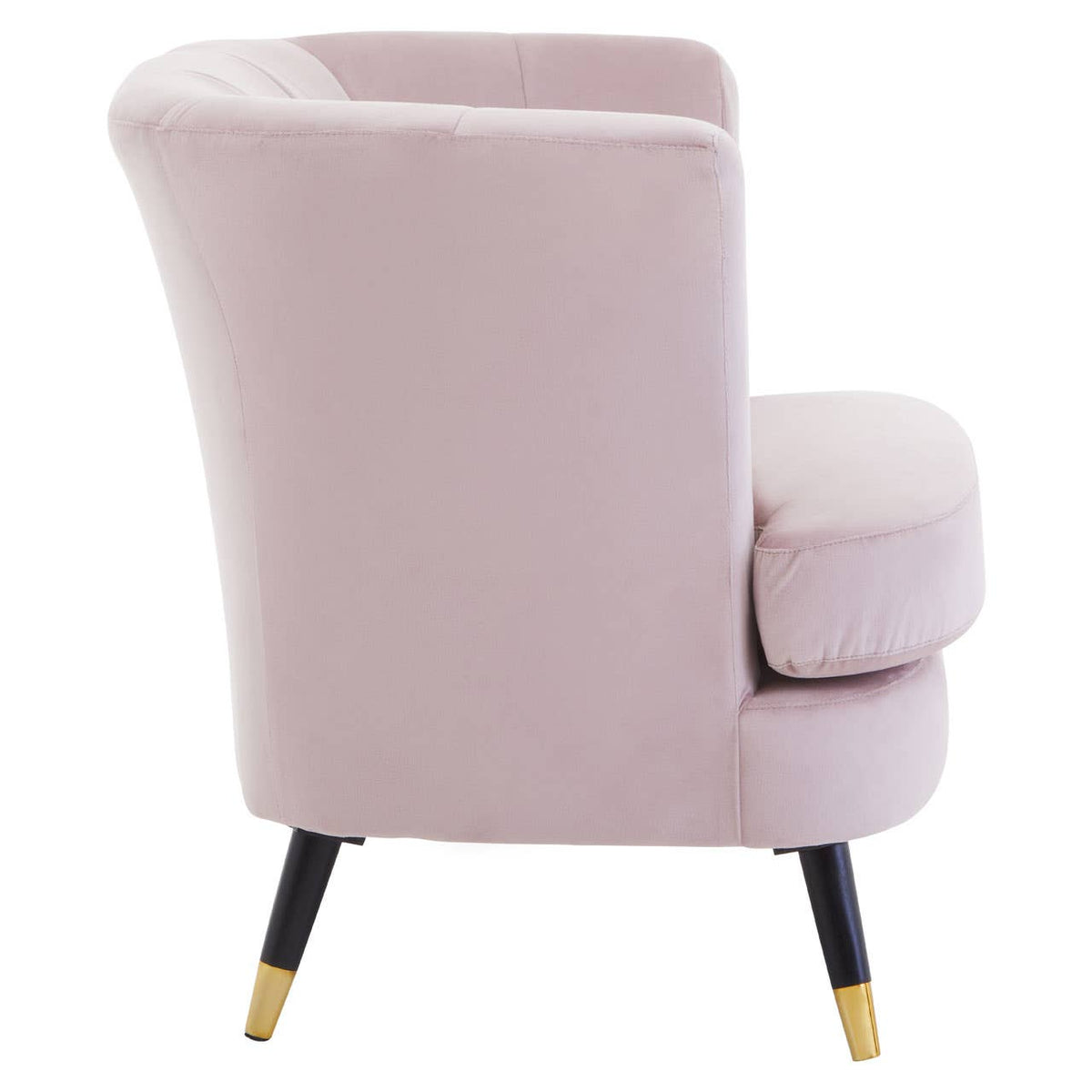 Loretta Dusky Pink Velvet Scalloped Chair.