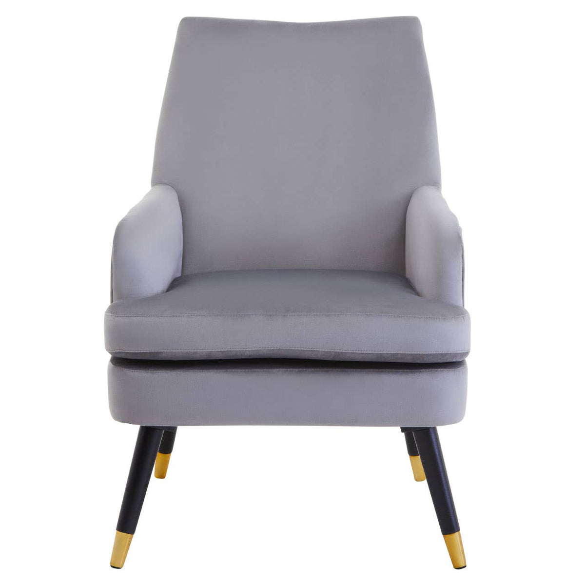 Loretta Grey Velvet Armchair.