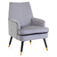 Loretta Grey Velvet Armchair.