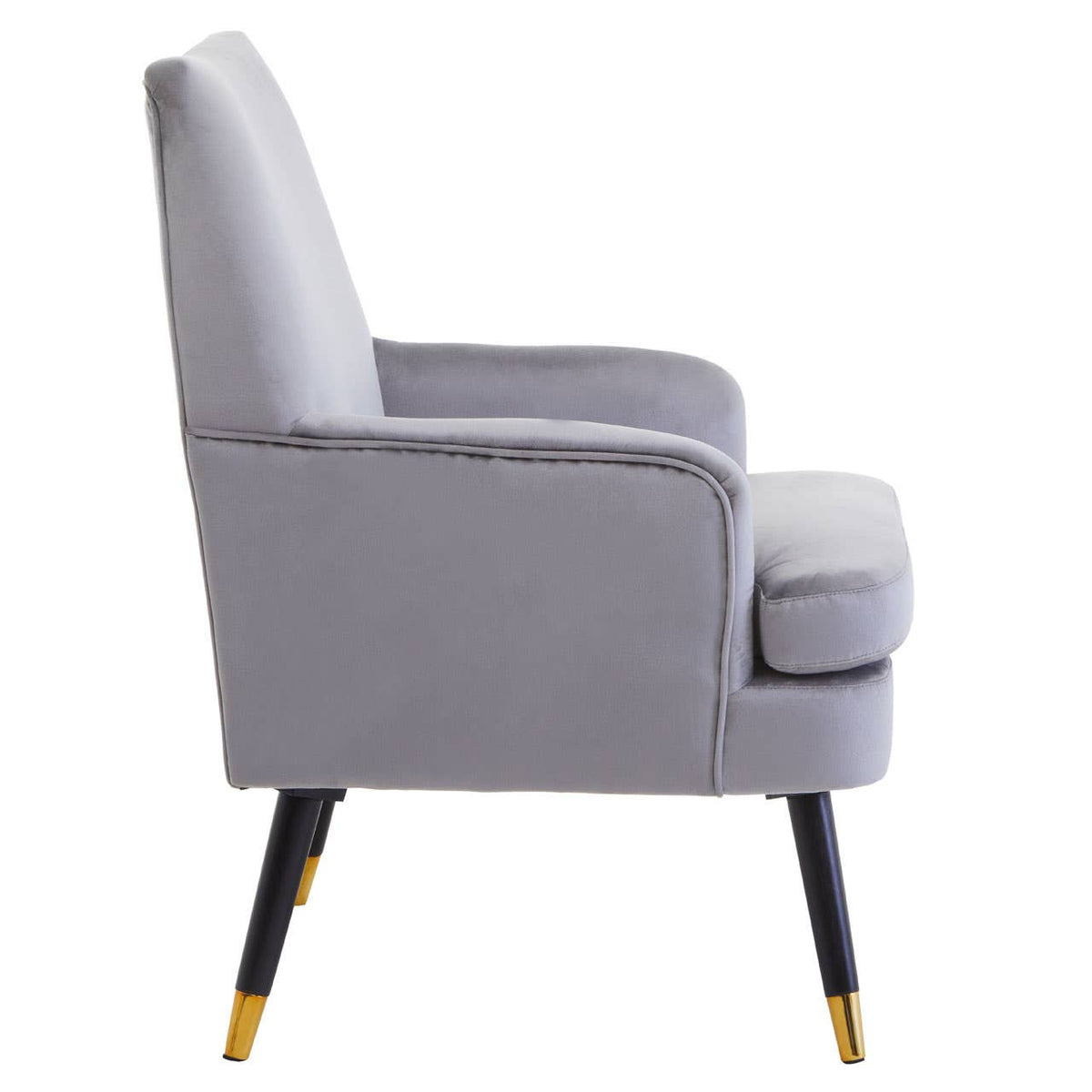Loretta Grey Velvet Armchair.