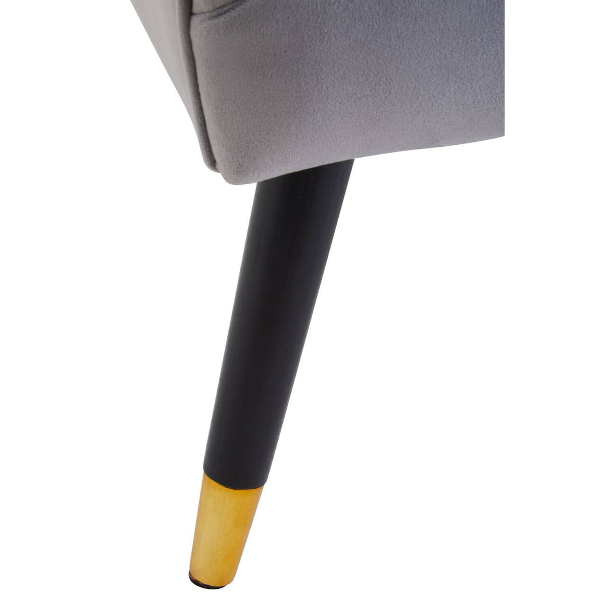 Loretta Grey Velvet Button Detail Chair.