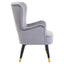 Loretta Grey Velvet Cut Out Back Chair.