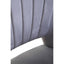 Loretta Grey Velvet Cut Out Back Chair.