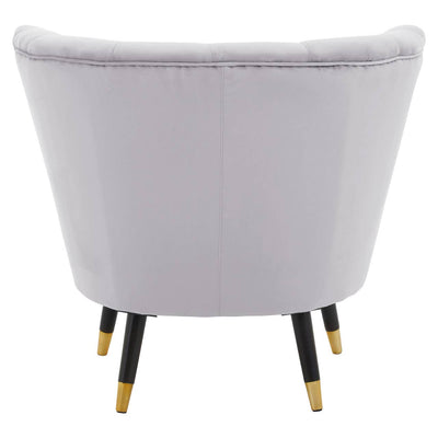 Noosa & Co. Living Loretta Grey Velvet Shell Accent Chair House of Isabella UK