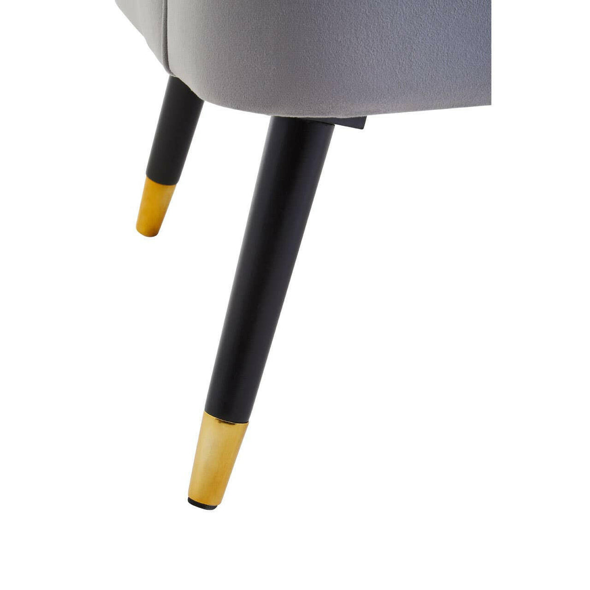 Loretta Grey Velvet Tufted Chair.