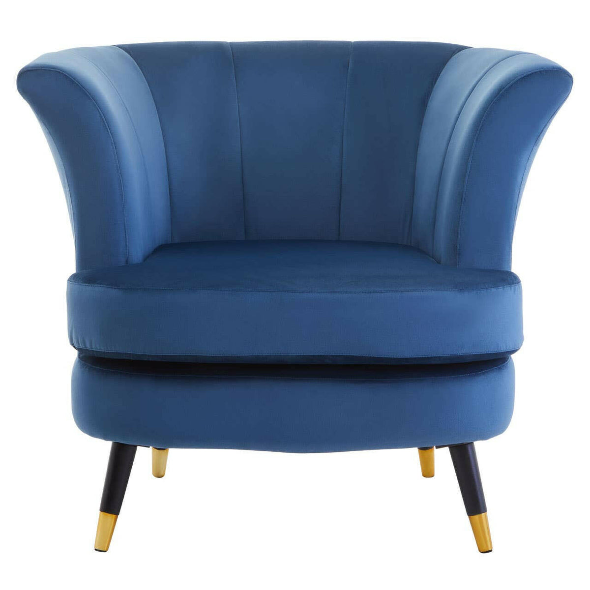 Loretta Midnight Velvet Scalloped Chair.