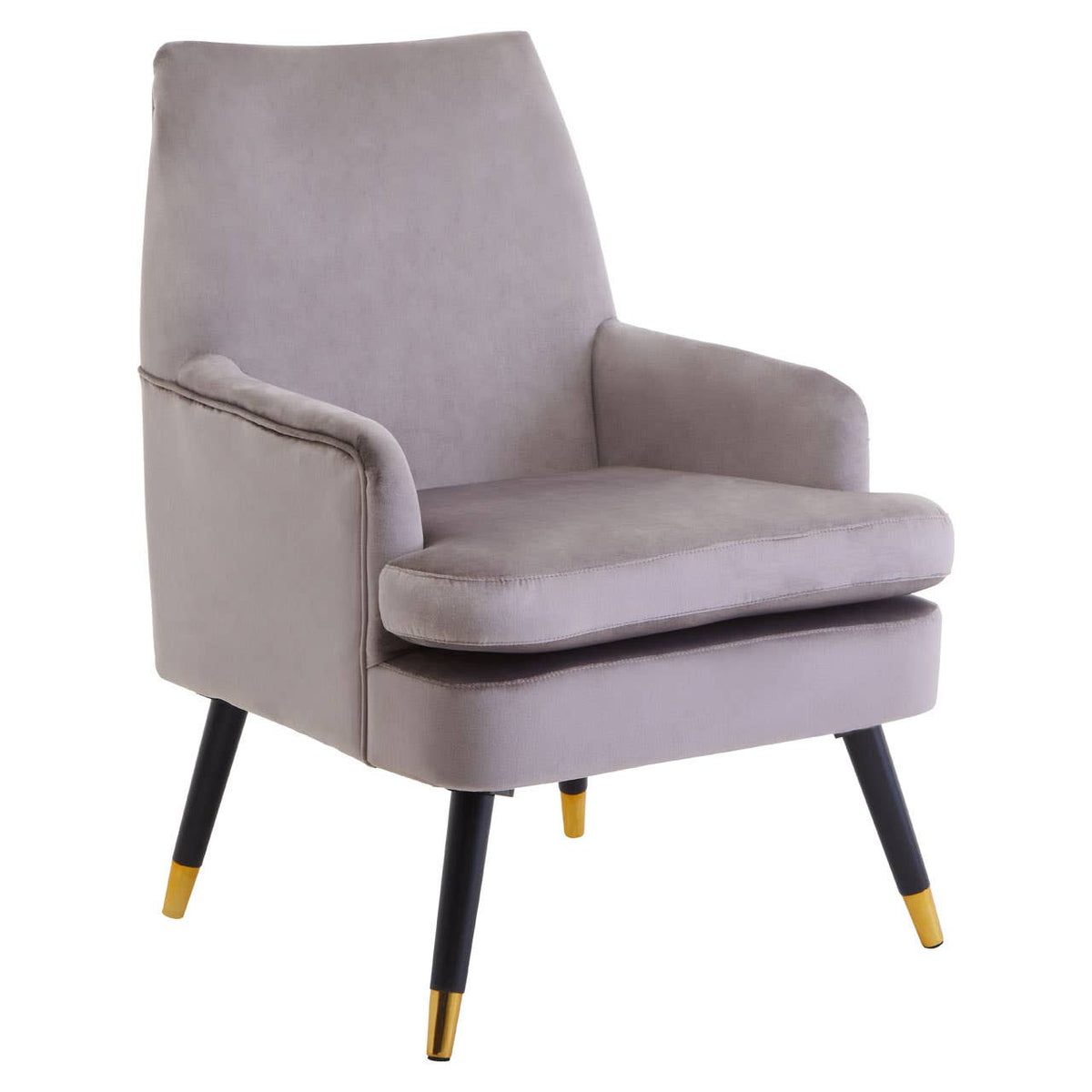 Loretta Mink Velvet Armchair.