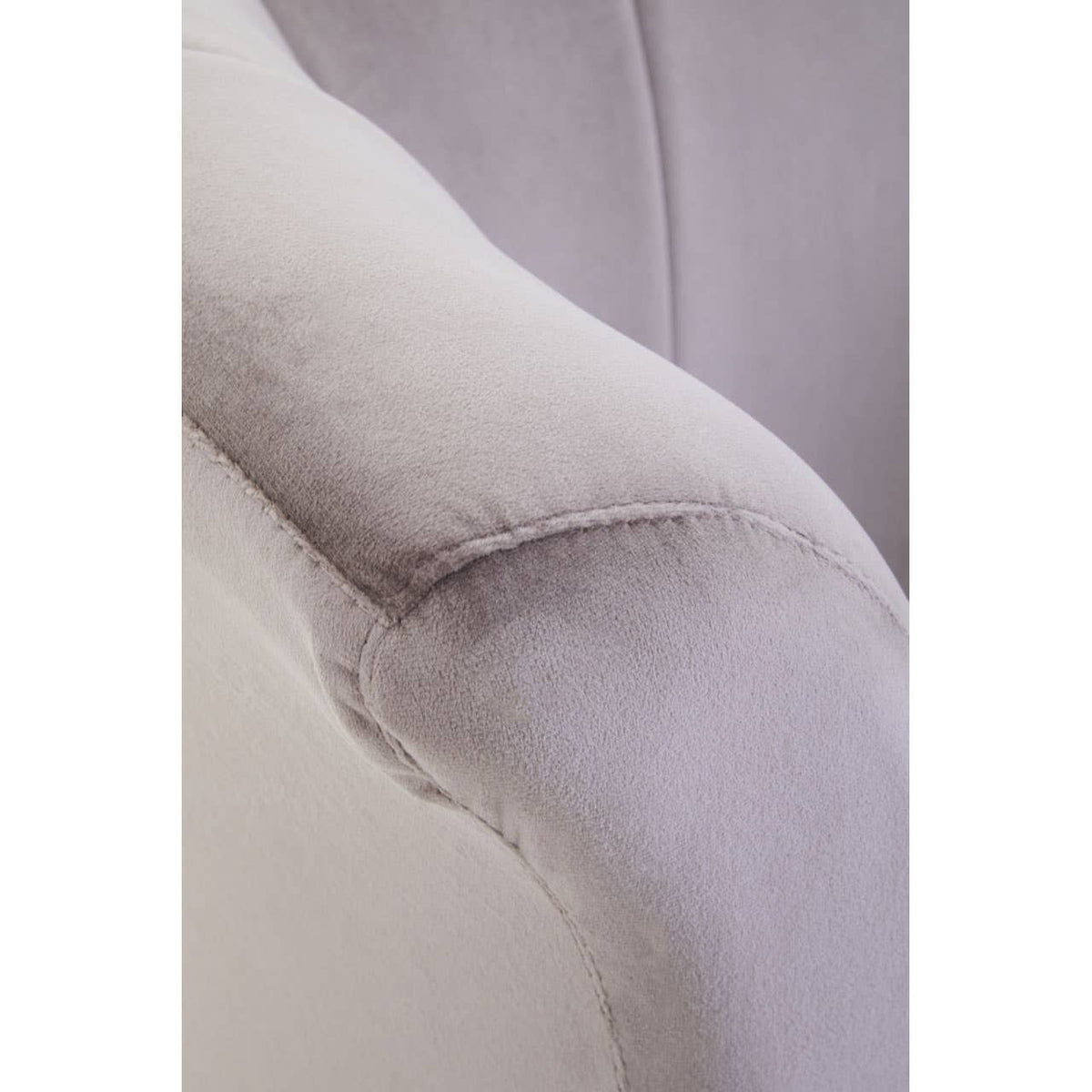 Loretta Mink Velvet Scalloped Chair.