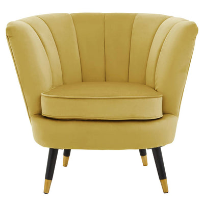 Noosa & Co. Living Loretta Pistachio Velvet Shell Accent Chair House of Isabella UK