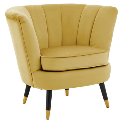 Noosa & Co. Living Loretta Pistachio Velvet Shell Accent Chair House of Isabella UK