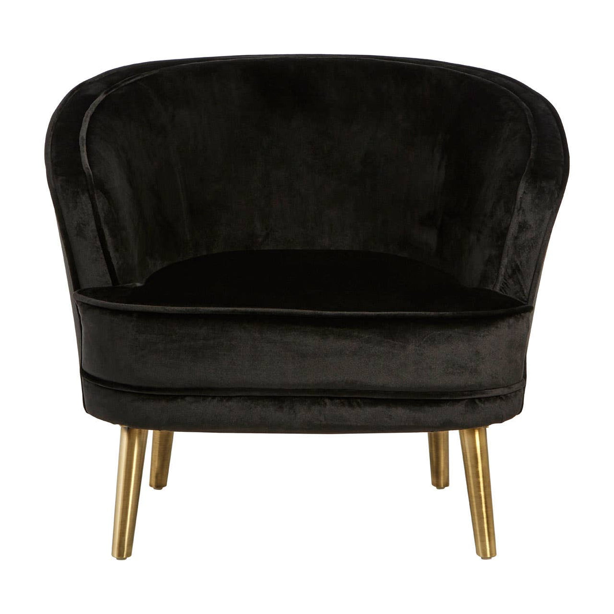 Louxor Black Velvet Round Chair.