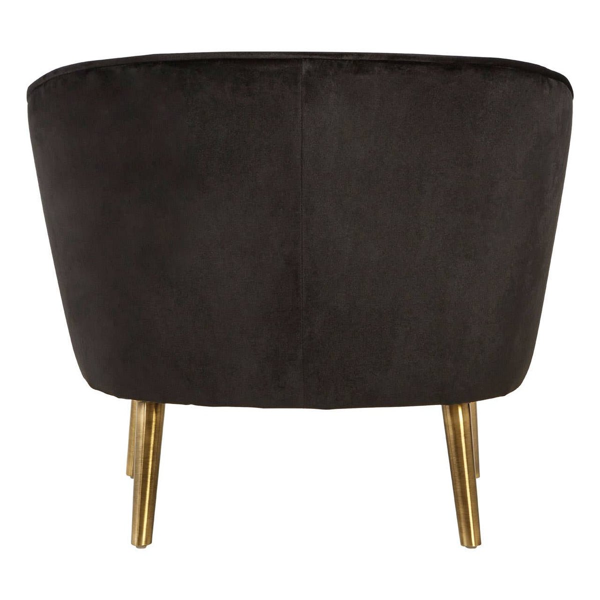 Louxor Black Velvet Round Chair.