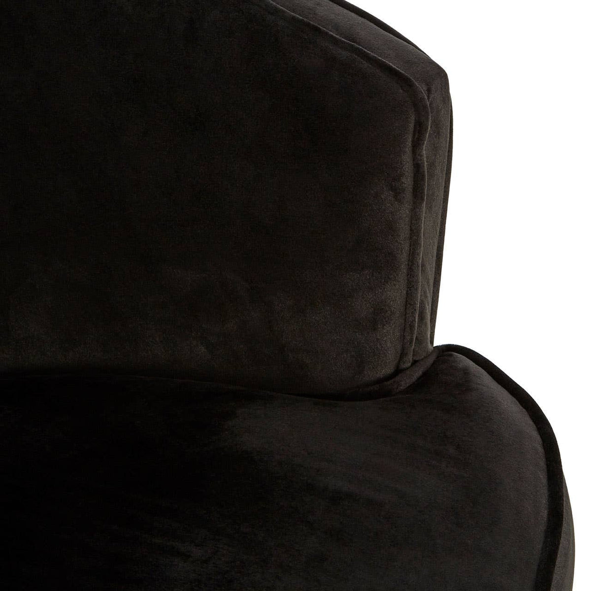Louxor Black Velvet Round Chair.