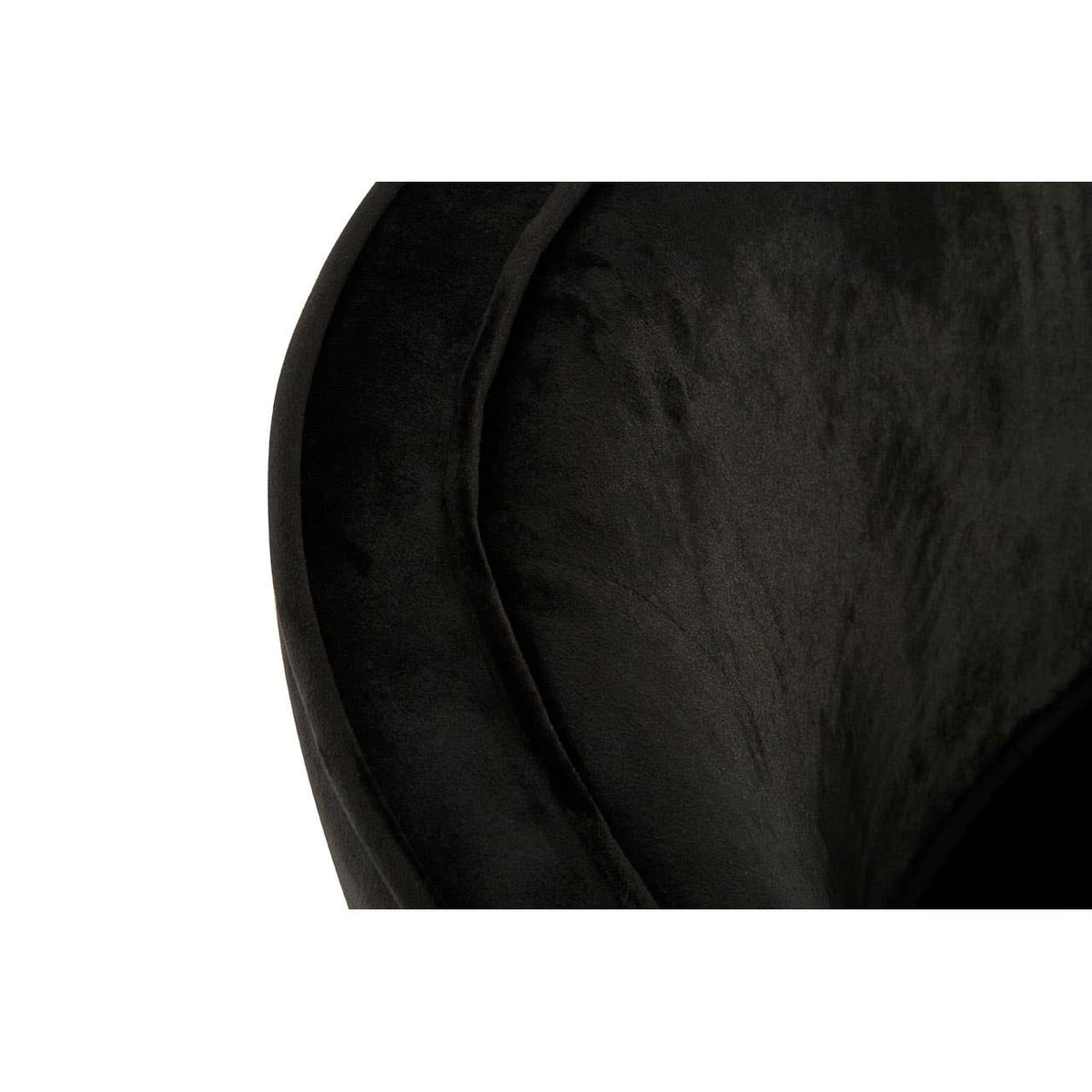 Louxor Black Velvet Round Chair.