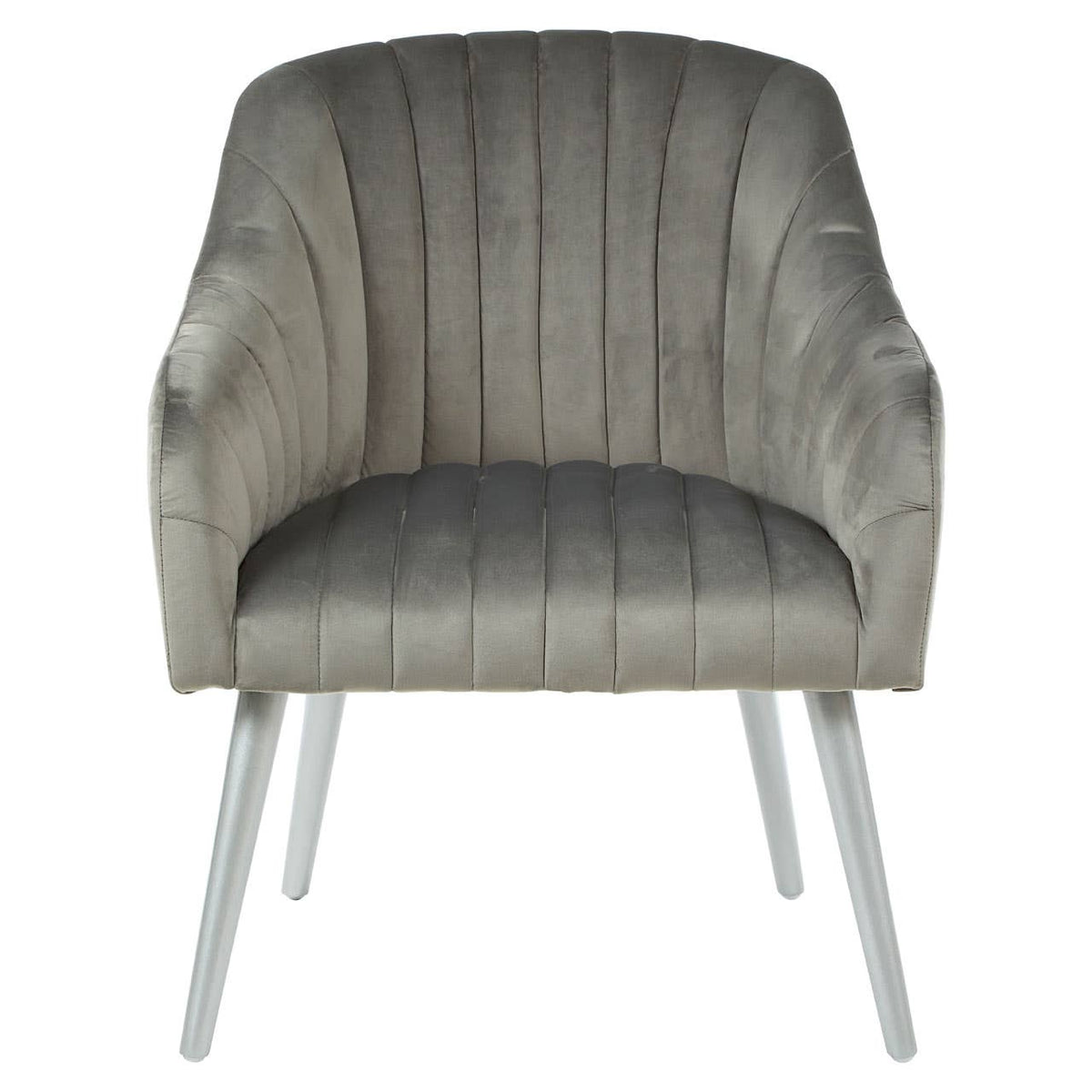 Louxor Grey Fabric Armchair.