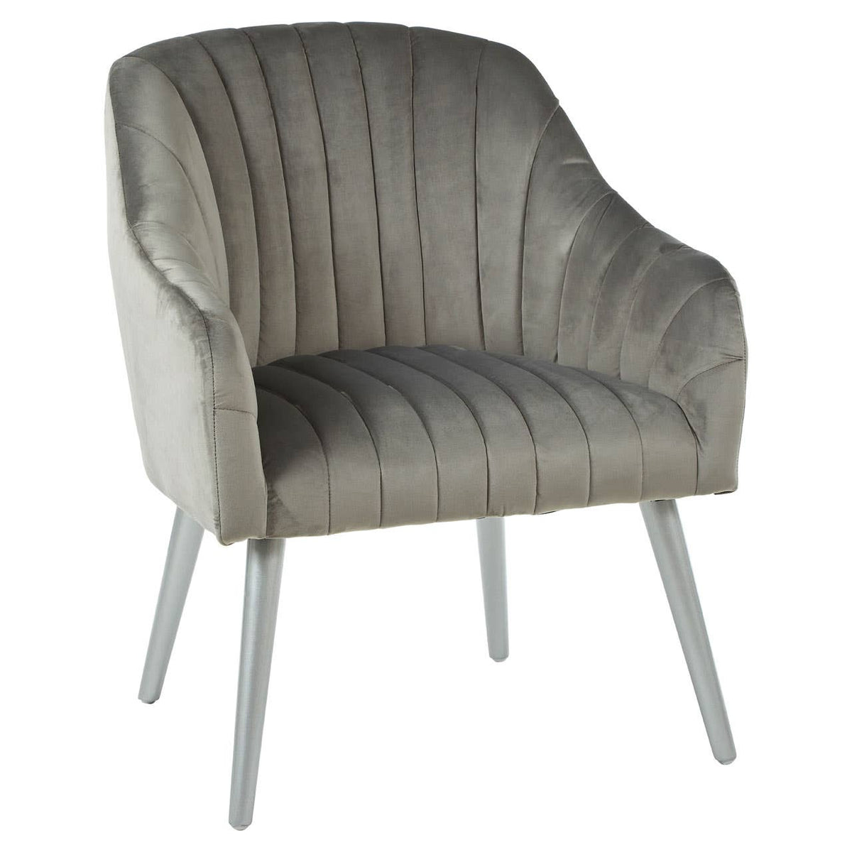 Louxor Grey Fabric Armchair.