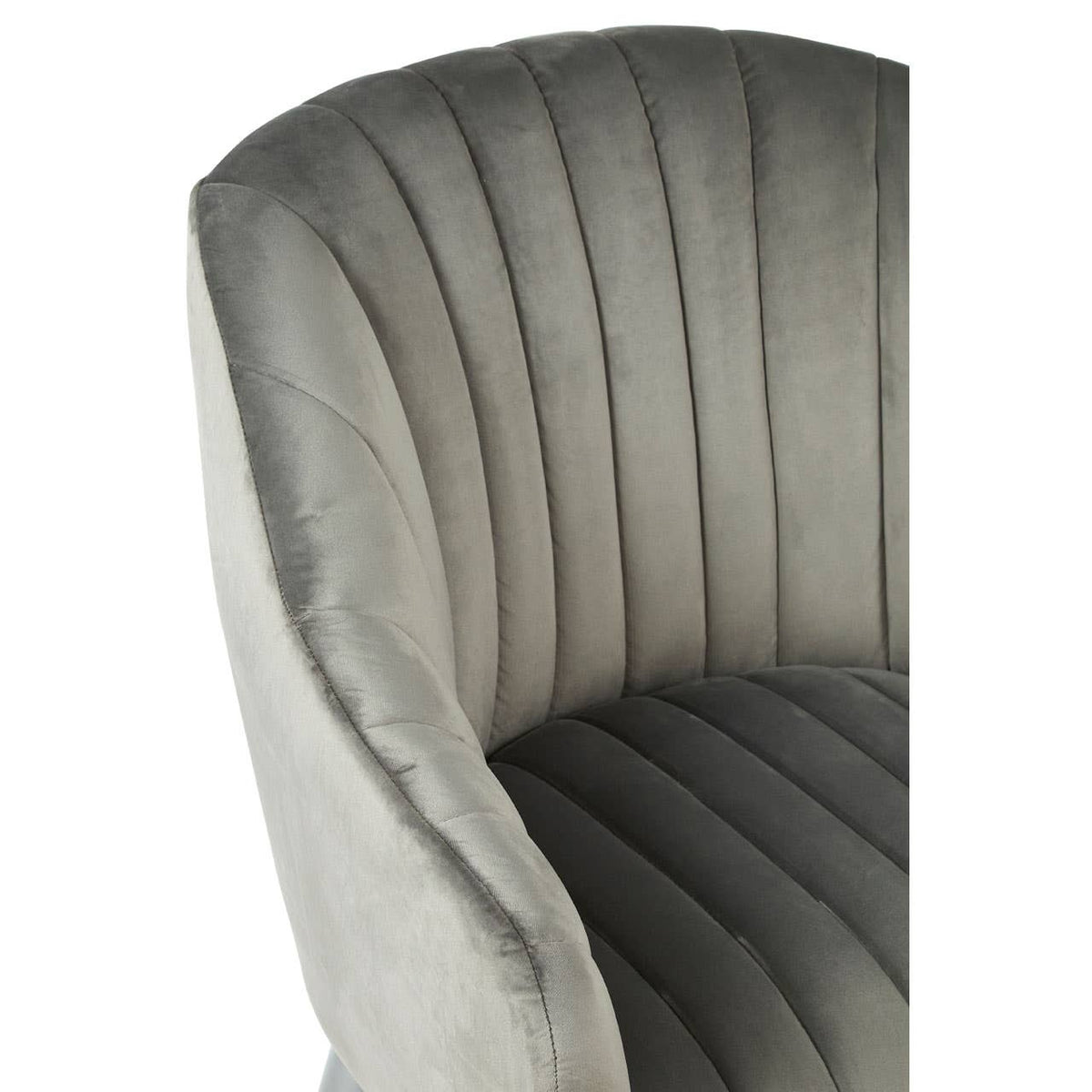 Louxor Grey Fabric Armchair.