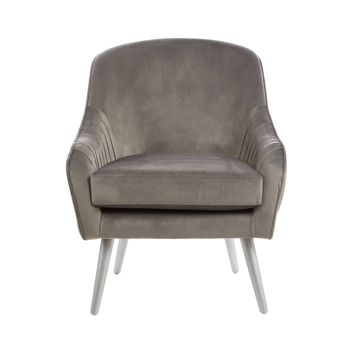 Louxor Grey Velvet Chair.
