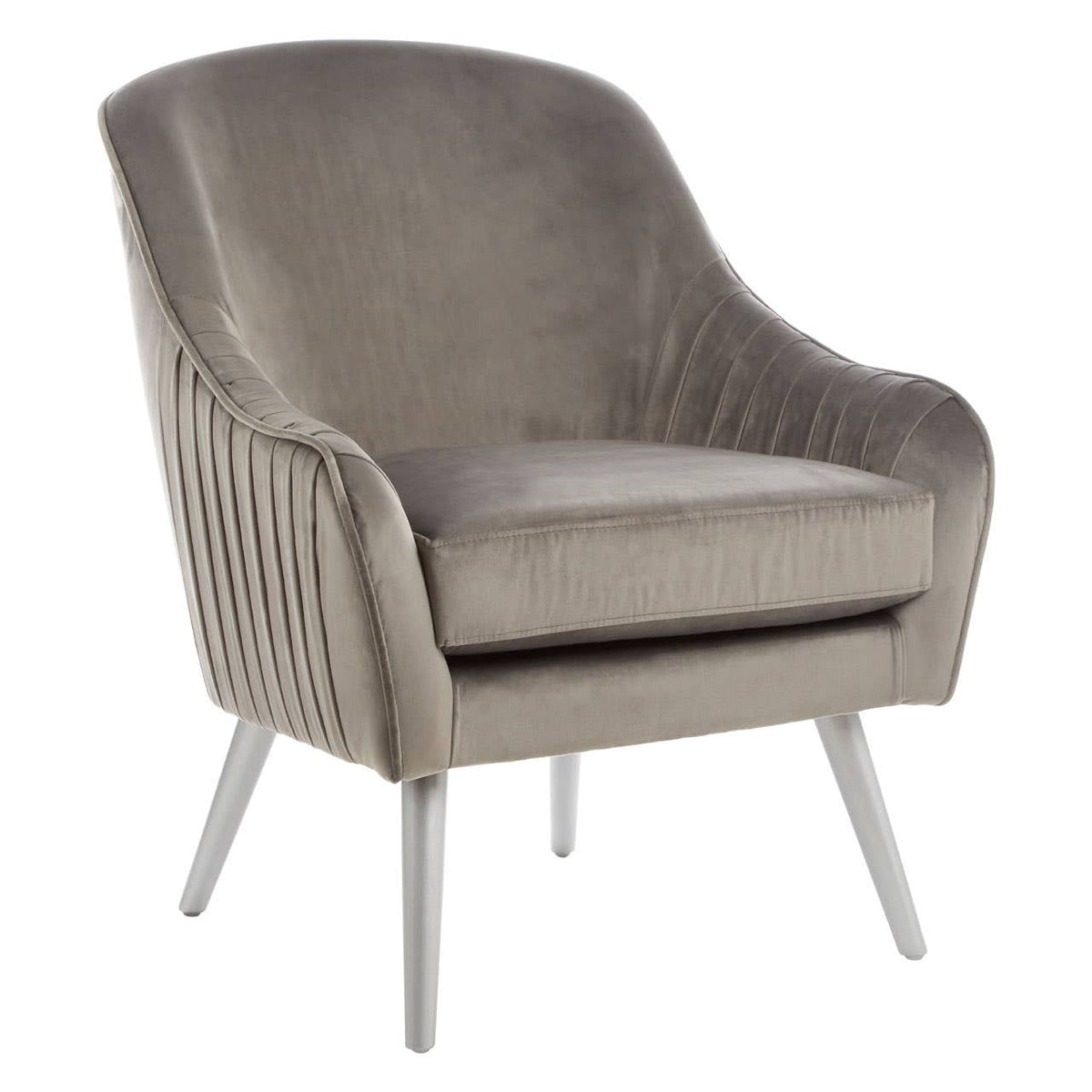 Louxor Grey Velvet Chair.