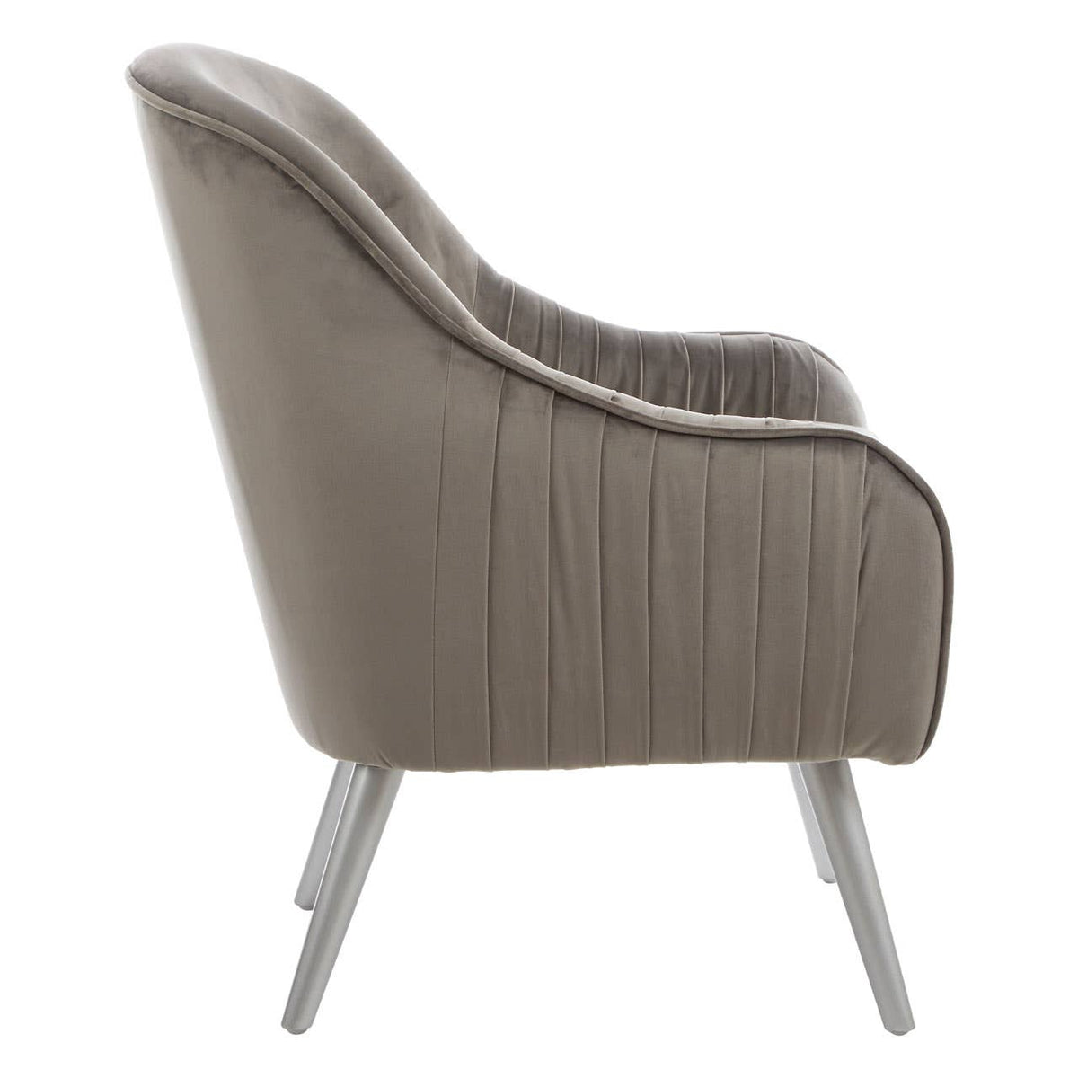 Louxor Grey Velvet Chair.