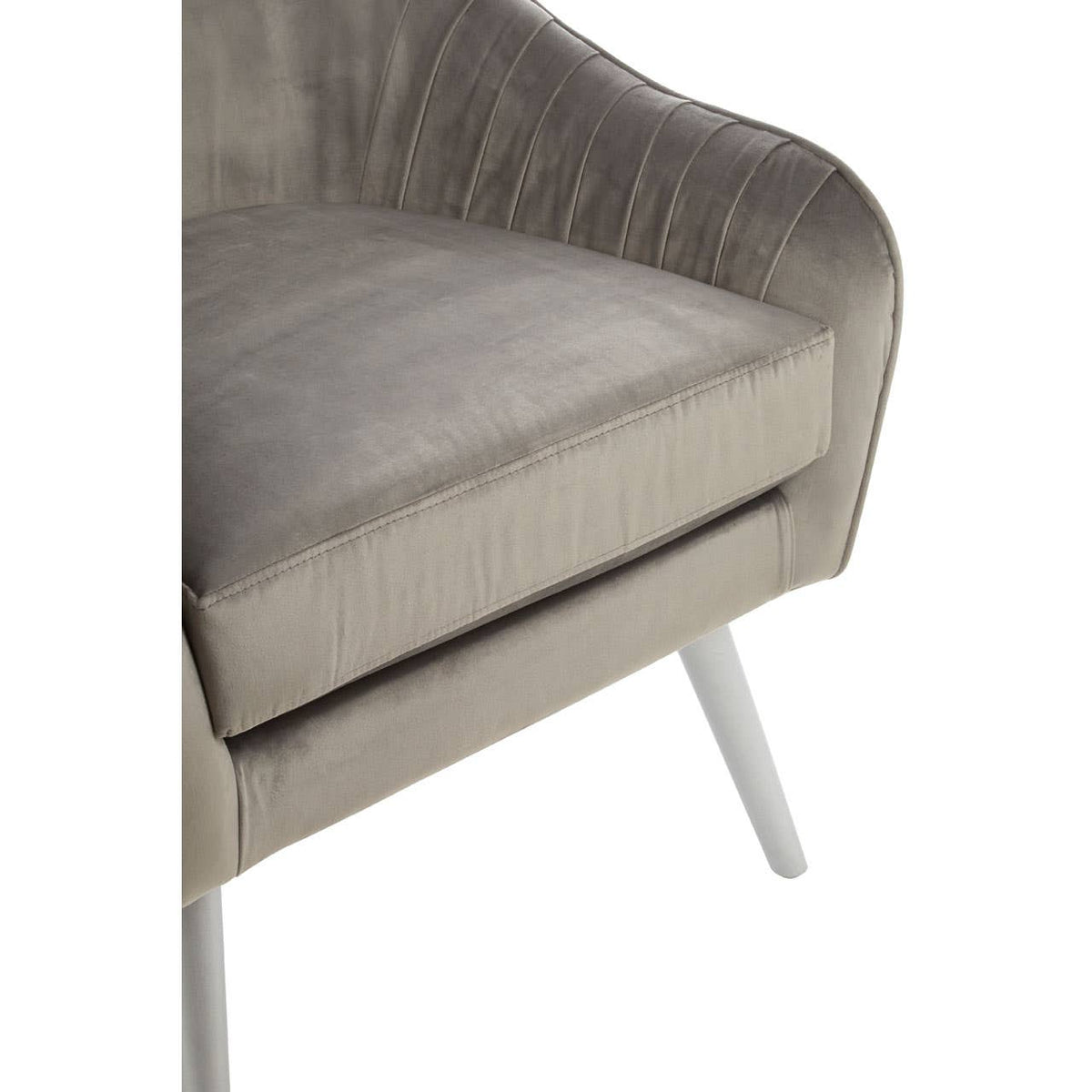 Louxor Grey Velvet Chair.