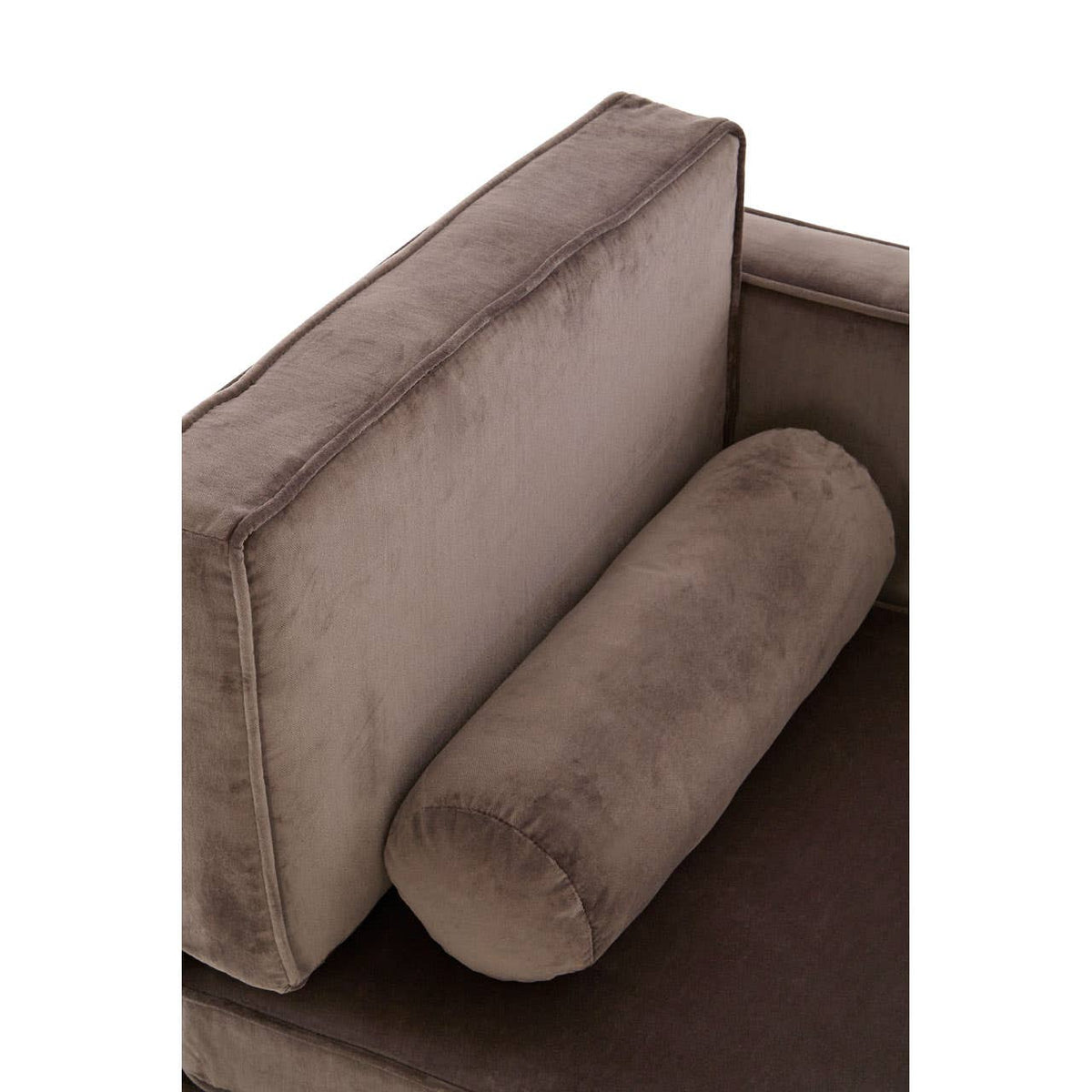 Louxor Grey Velvet / Left Arm Chaise Longue.
