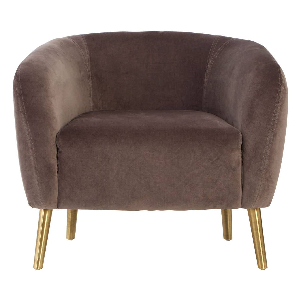 Louxor Grey Velvet Round Armchair.