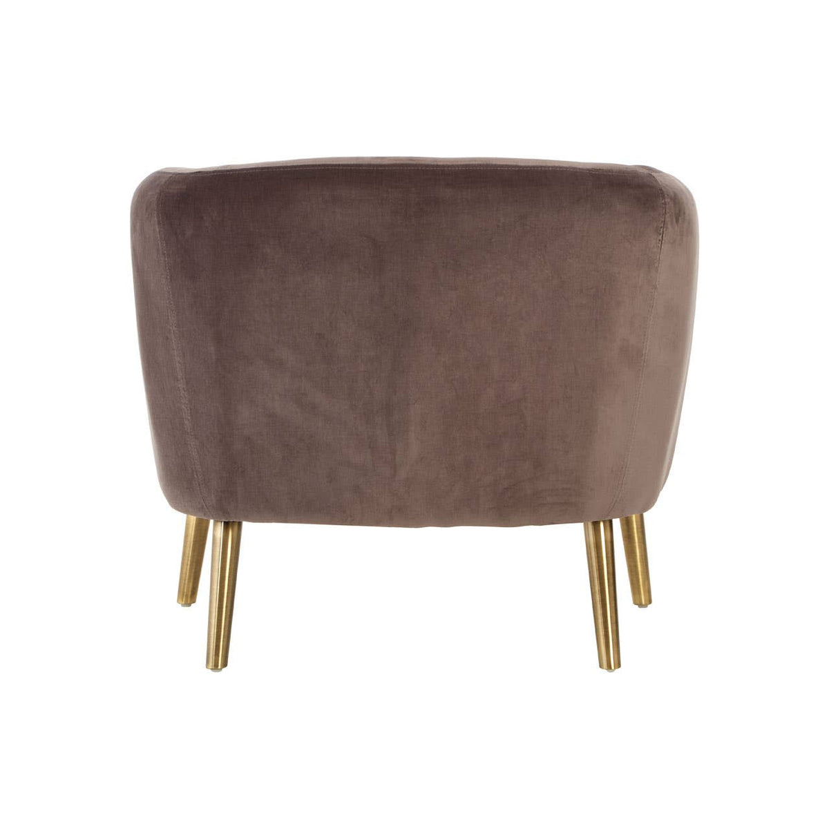 Louxor Grey Velvet Round Armchair.