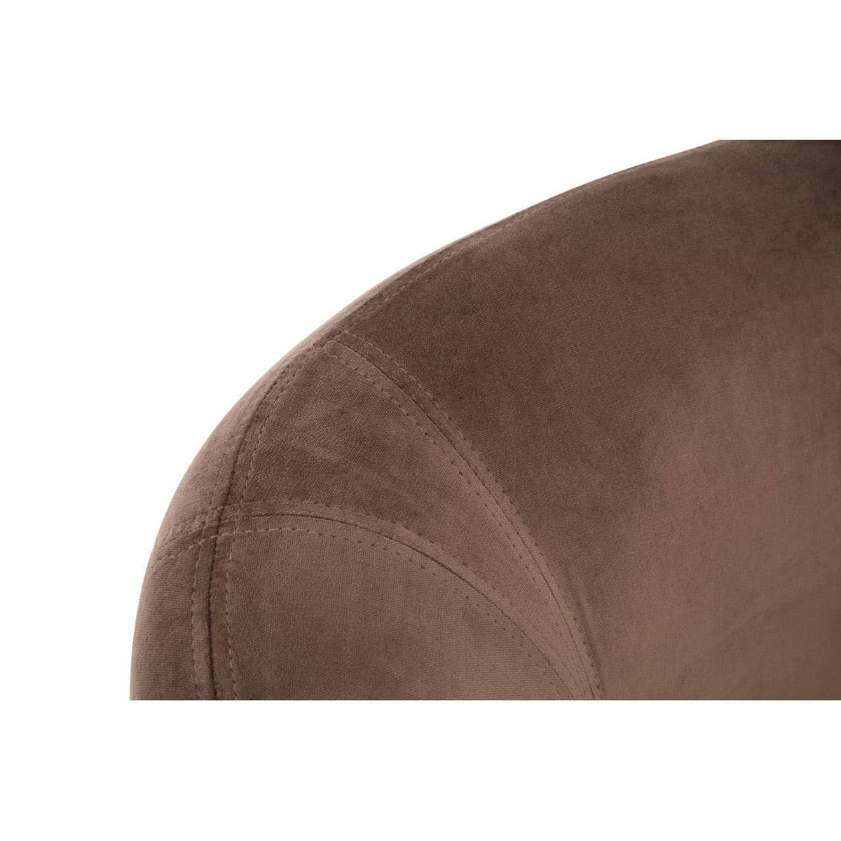 Louxor Grey Velvet Round Armchair.