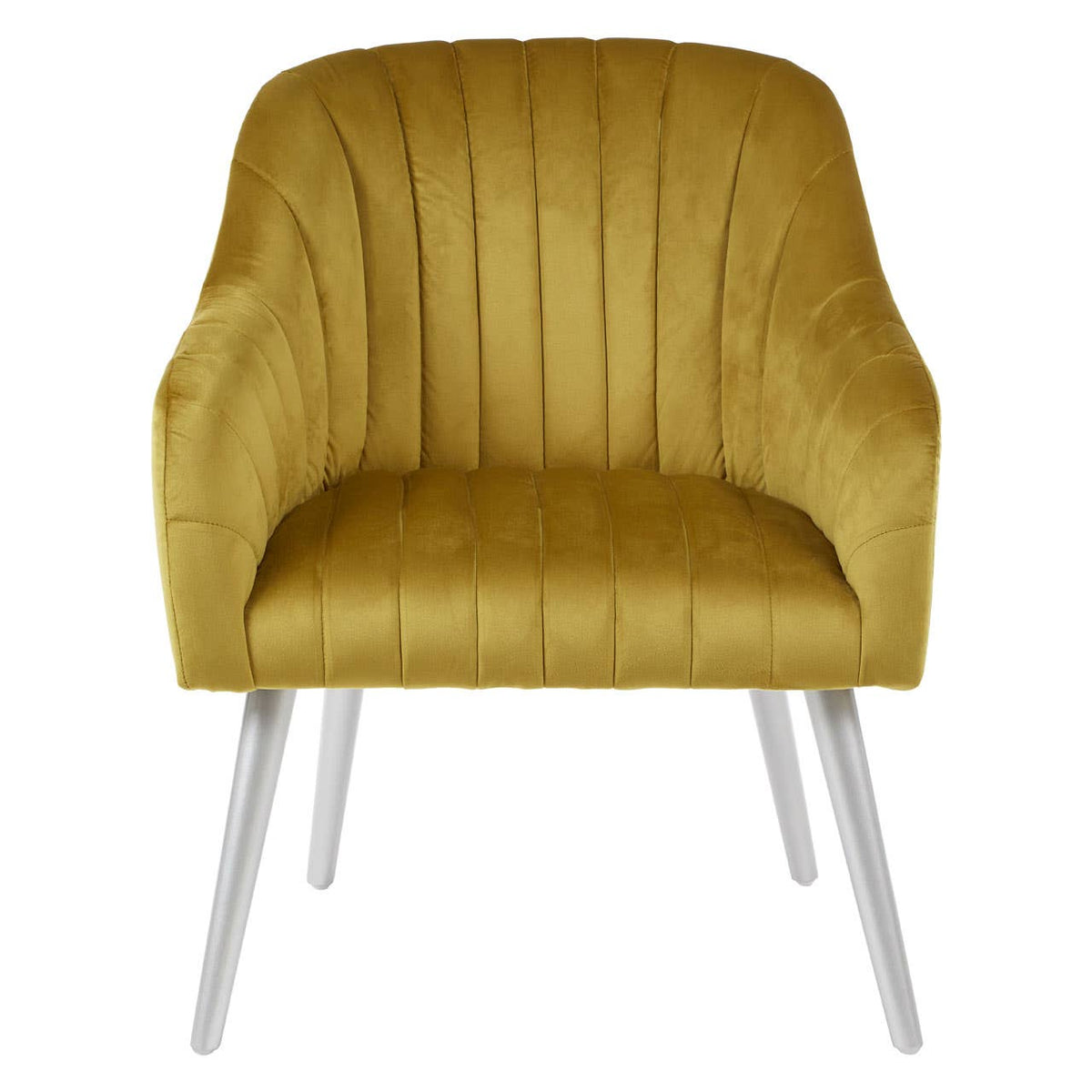 Louxor Mustard Fabric Armchair.