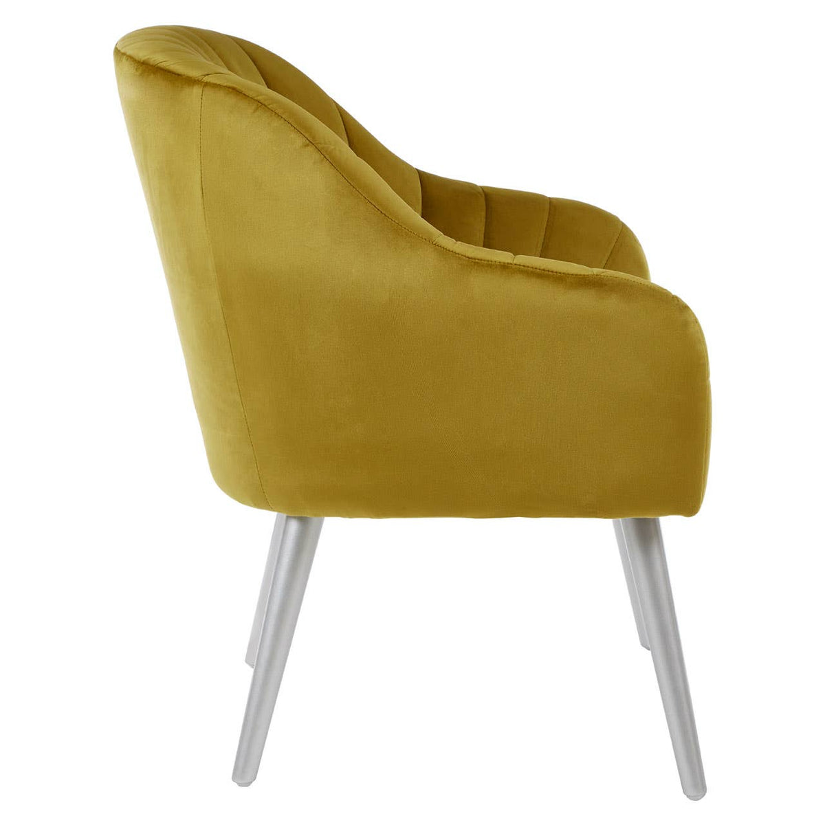 Louxor Mustard Fabric Armchair.