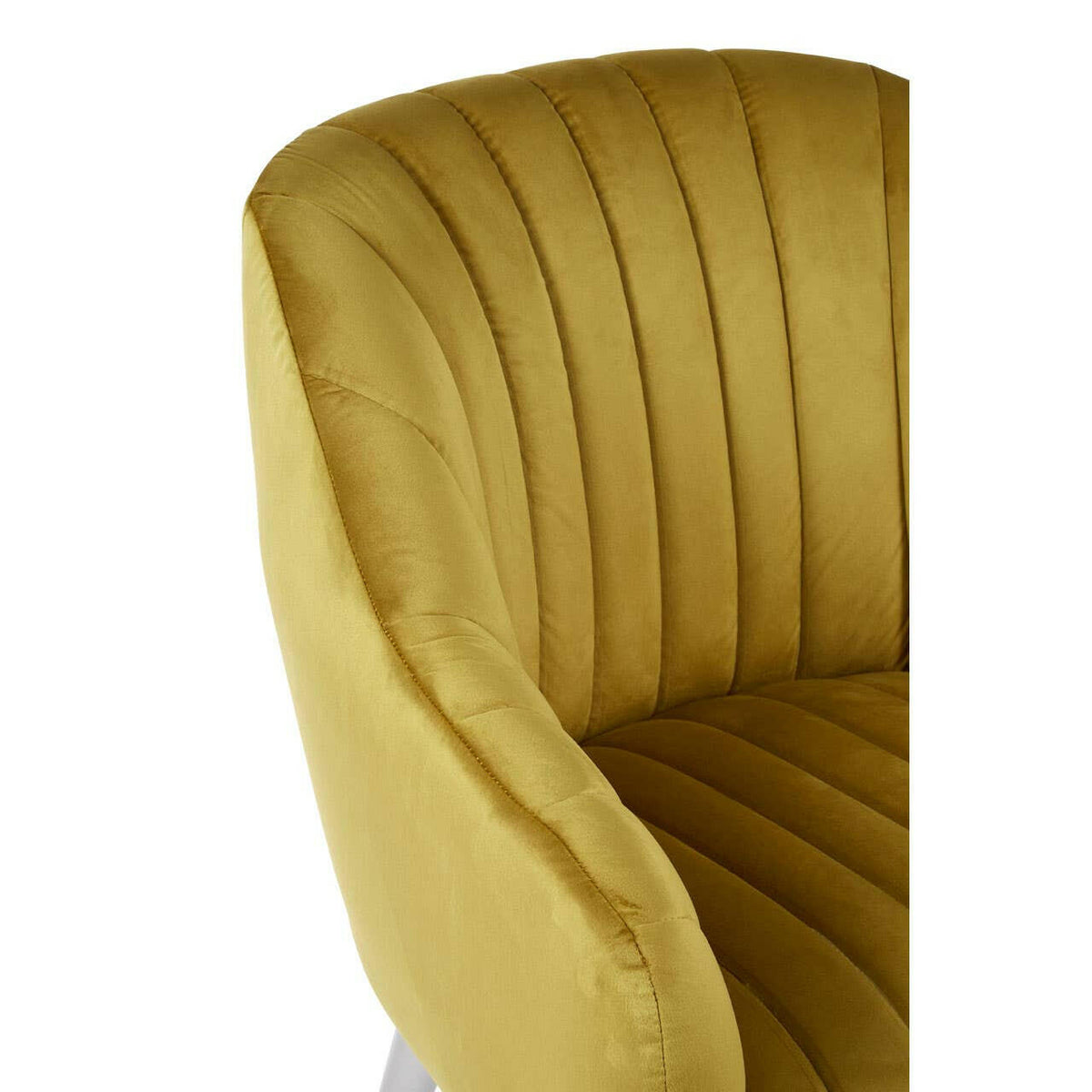 Louxor Mustard Fabric Armchair.