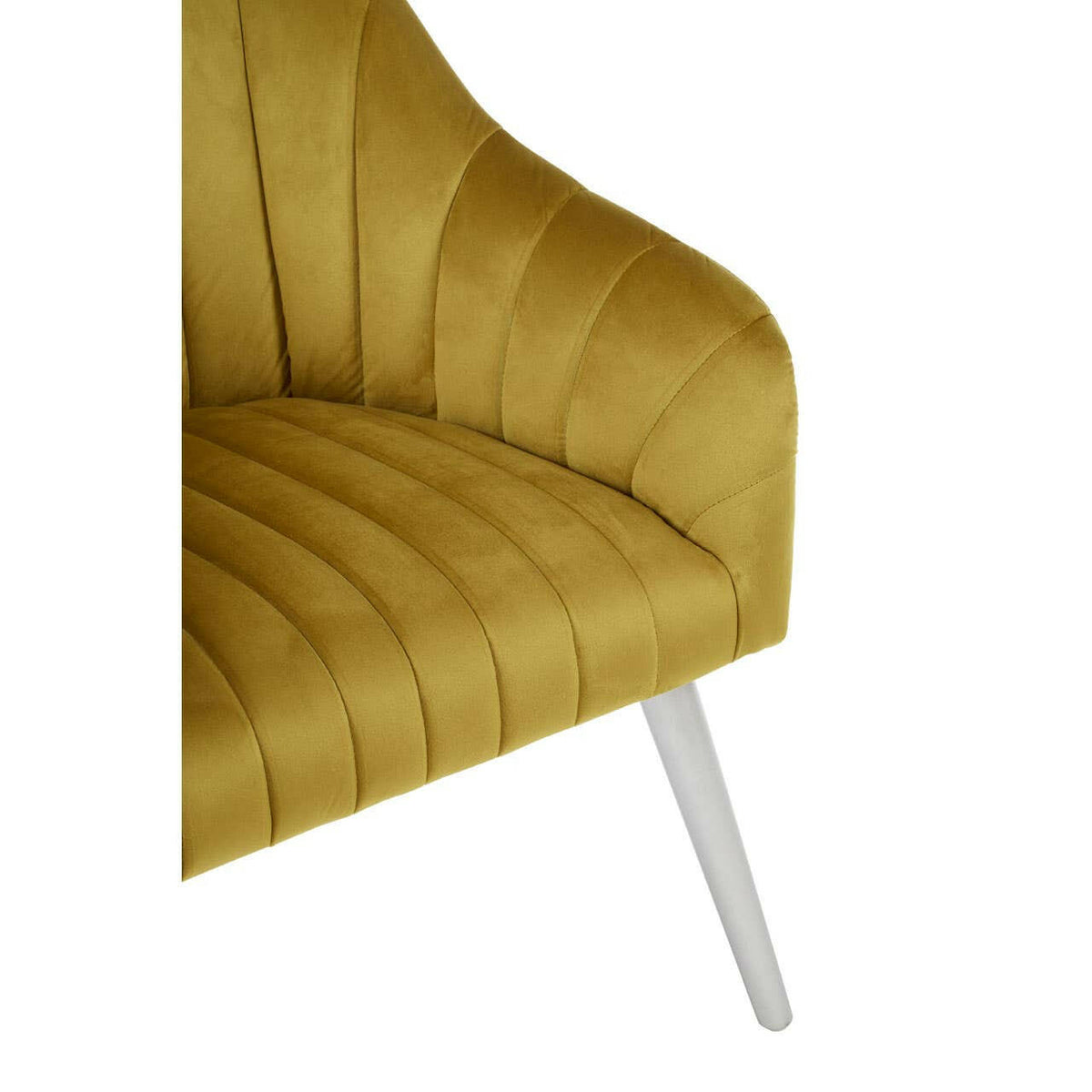 Louxor Mustard Fabric Armchair.