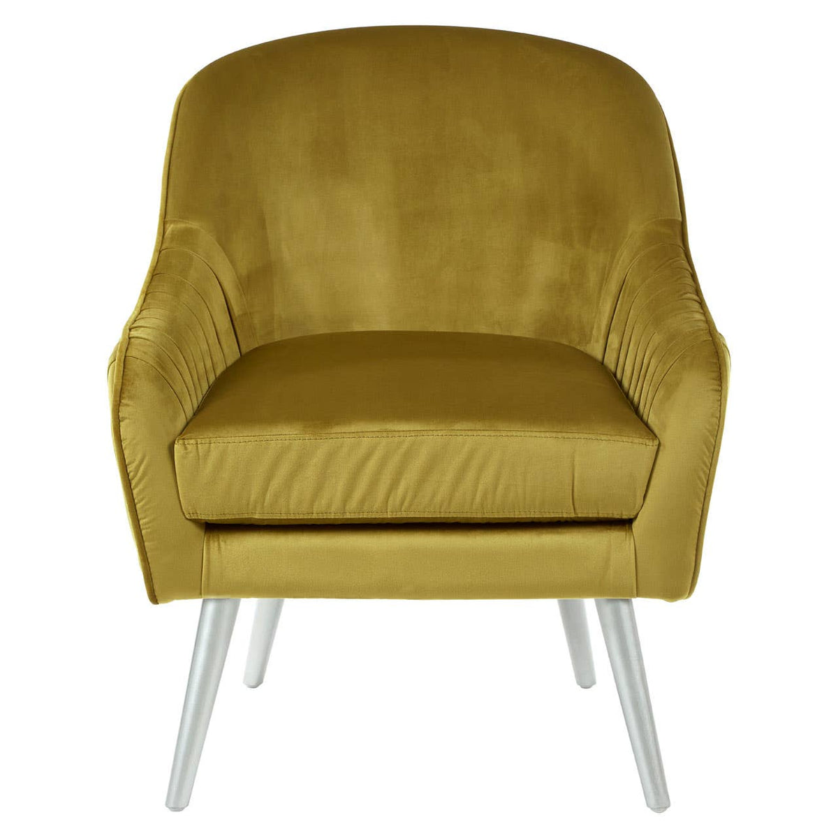 Louxor Mustard Velvet Armchair.