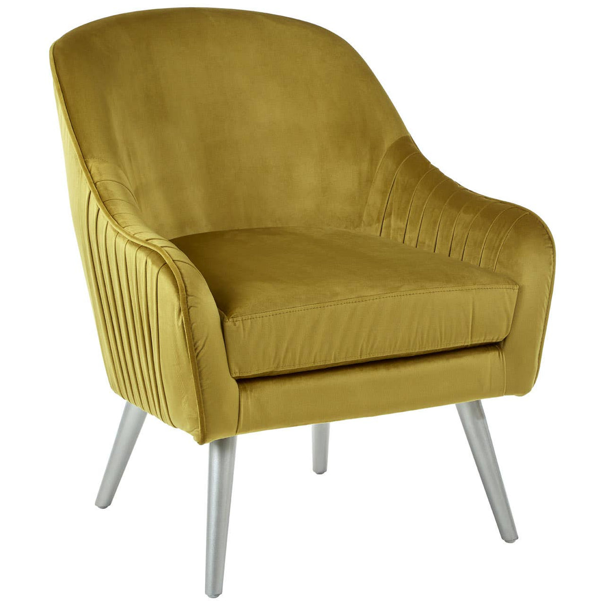 Louxor Mustard Velvet Armchair.