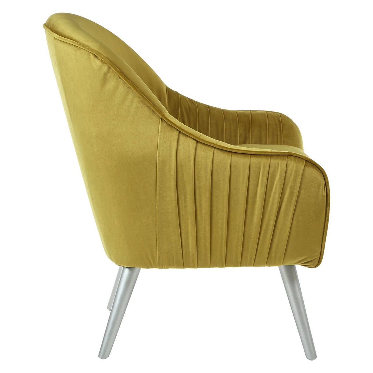 Louxor Mustard Velvet Armchair.