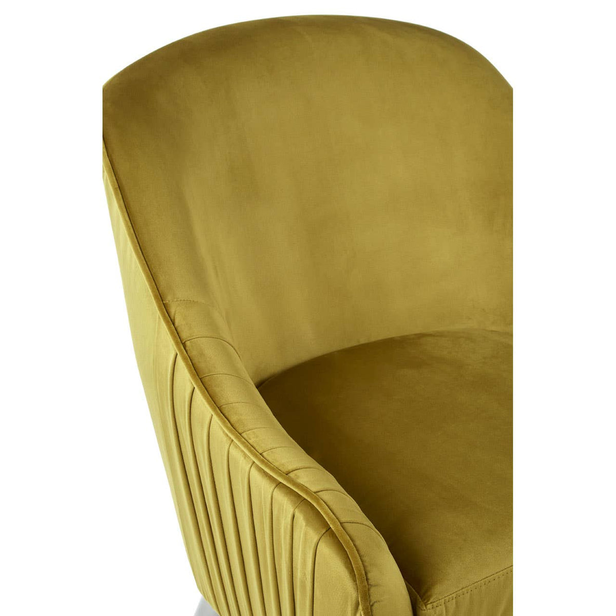 Louxor Mustard Velvet Armchair.