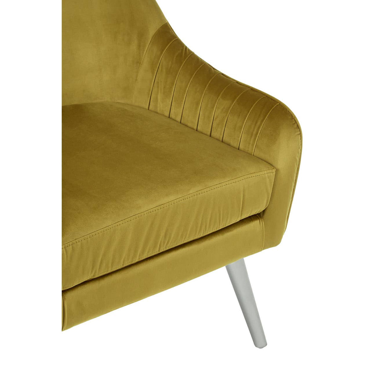 Louxor Mustard Velvet Armchair.