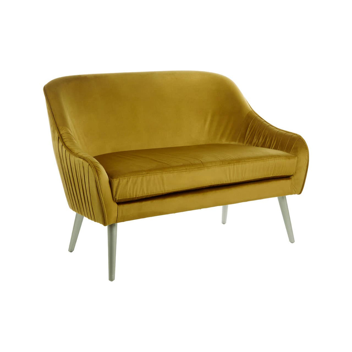 Louxor Mustard Velvet Sofa.