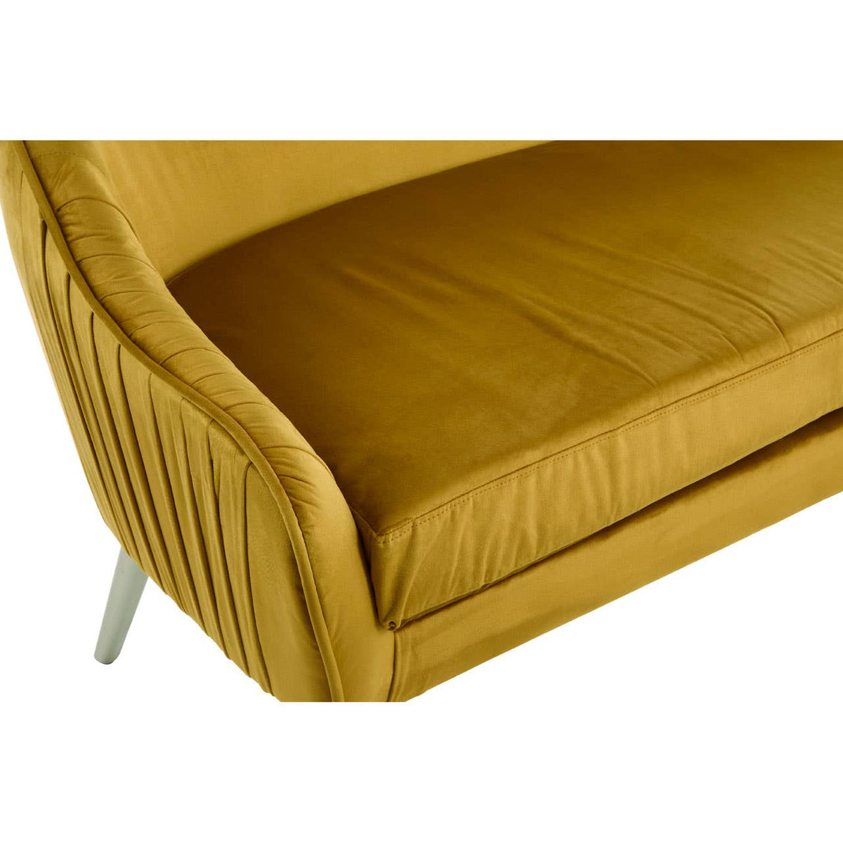 Louxor Mustard Velvet Sofa.