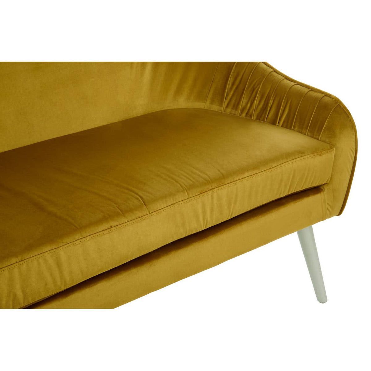 Louxor Mustard Velvet Sofa.
