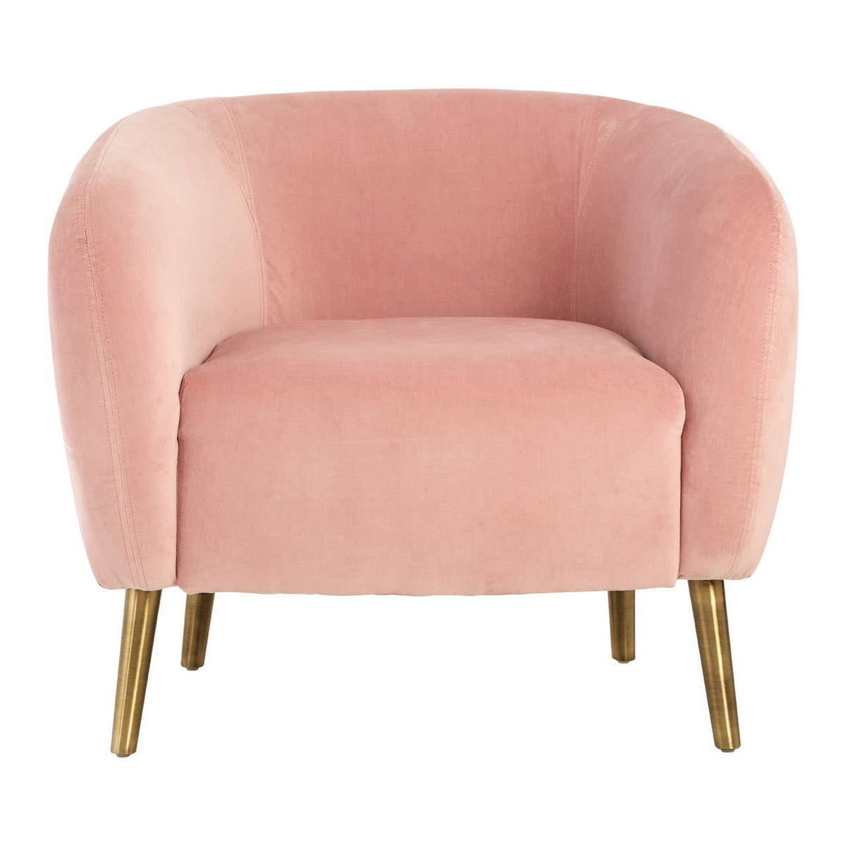 Louxor Pink Velvet Round Armchair.