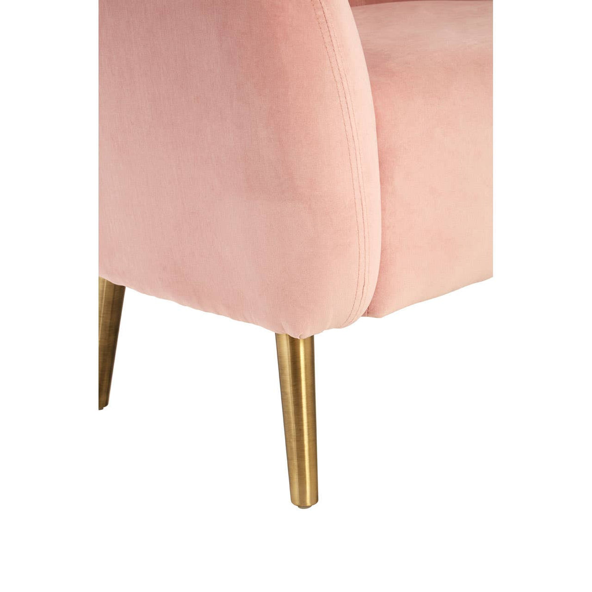 Louxor Pink Velvet Round Armchair.
