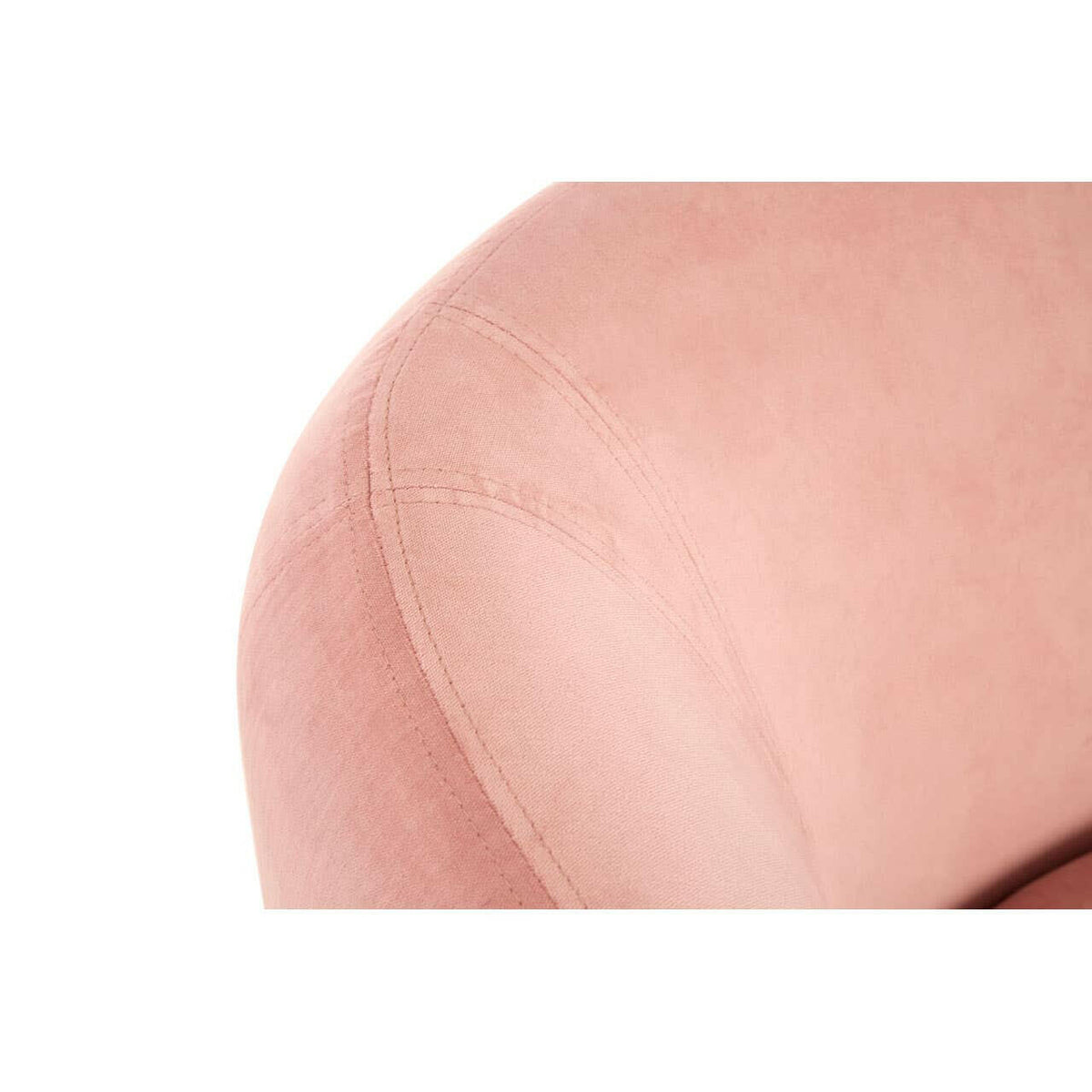 Louxor Pink Velvet Round Armchair.