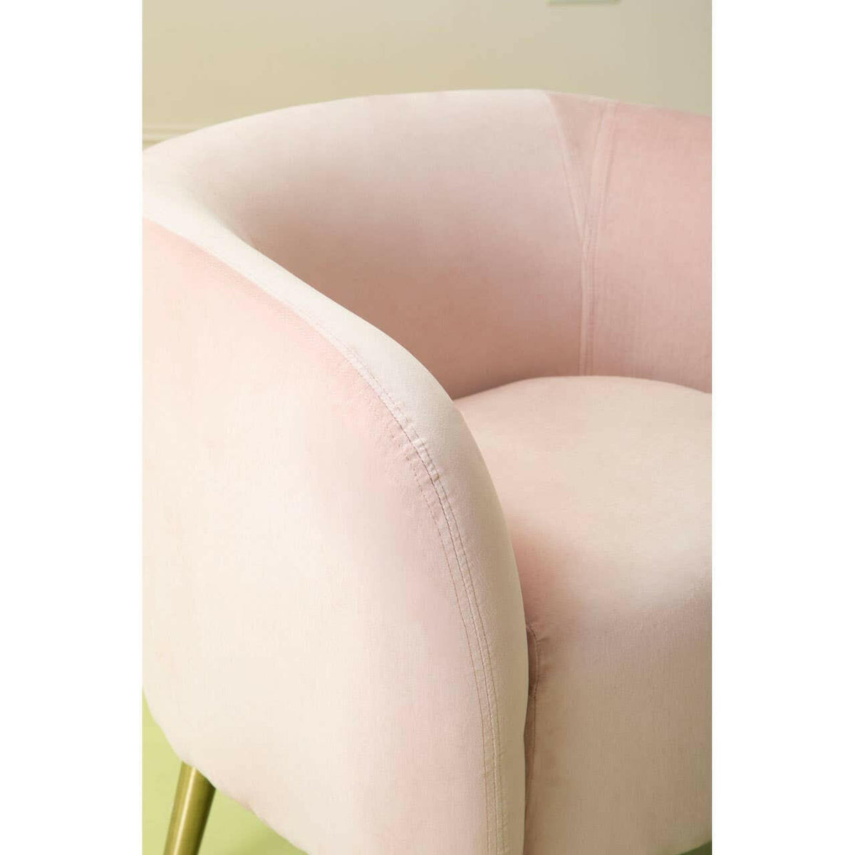 Louxor Pink Velvet Round Armchair.